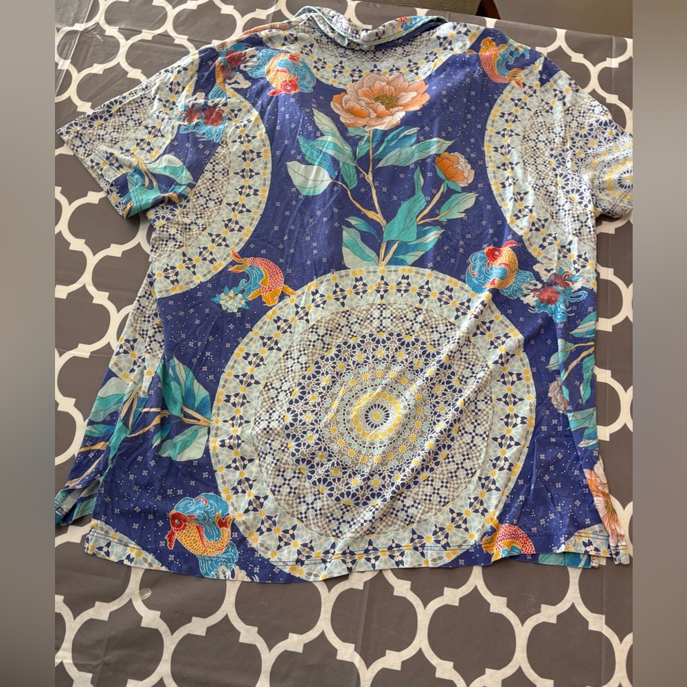 Johnny Was Carly Koi Print Soft pajama shorts set - Picture 8 of 9